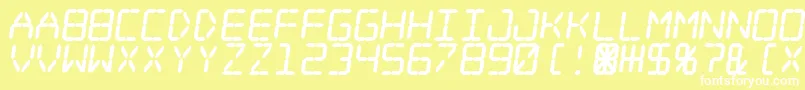 フォントDigital Dream Fat Skew – 黄色い背景に白い文字