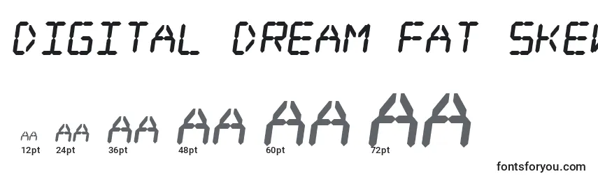 Digital Dream Fat Skew Font Sizes