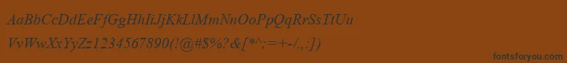 AngsanaupcРљСѓСЂСЃРёРІ Font – Black Fonts on Brown Background