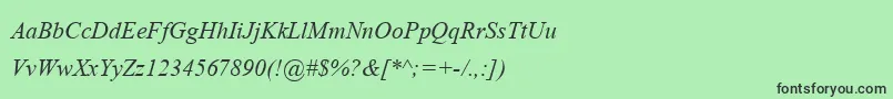 AngsanaupcРљСѓСЂСЃРёРІ Font – Black Fonts on Green Background