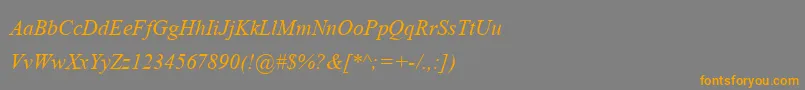 AngsanaupcРљСѓСЂСЃРёРІ Font – Orange Fonts on Gray Background