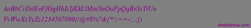 AngsanaupcРљСѓСЂСЃРёРІ Font – Purple Fonts on Gray Background