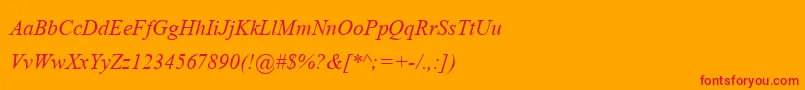 フォントAngsanaupcРљСѓСЂСЃРёРІ – オレンジの背景に赤い文字
