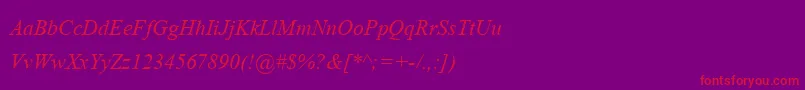 AngsanaupcРљСѓСЂСЃРёРІ Font – Red Fonts on Purple Background