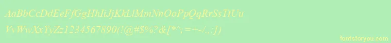 フォントAngsanaupcРљСѓСЂСЃРёРІ – 黄色の文字が緑の背景にあります