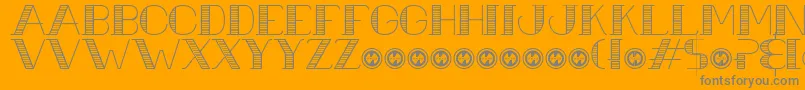 フォントUrbaneCuisinePersonalUseOnly – オレンジの背景に灰色の文字