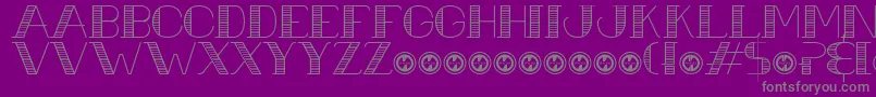 フォントUrbaneCuisinePersonalUseOnly – 紫の背景に灰色の文字