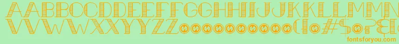 UrbaneCuisinePersonalUseOnly Font – Orange Fonts on Green Background