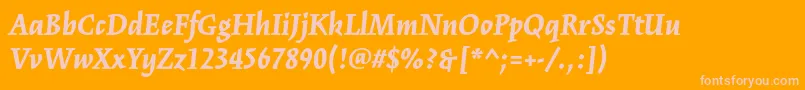 fuente KinesisstdBlackitalic – Fuentes Rosadas Sobre Fondo Naranja