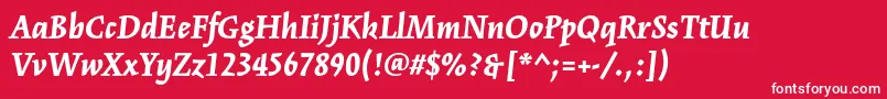 KinesisstdBlackitalic Font – White Fonts on Red Background