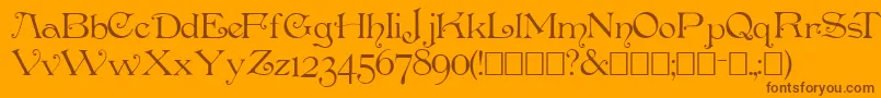 Penshurs Font – Brown Fonts on Orange Background