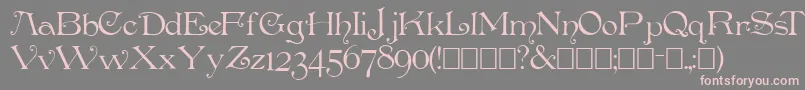 Weitere Informationen zur Penshurs-Schriftart Penshurs-Schriftart – Rosa Schriften auf grauem Hintergrund