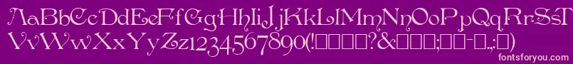 Penshurs Font – Pink Fonts on Purple Background