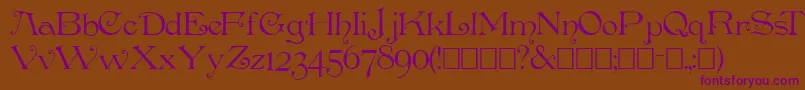 Penshurs Font – Purple Fonts on Brown Background