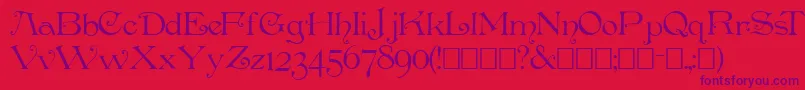 Penshurs Font – Purple Fonts on Red Background