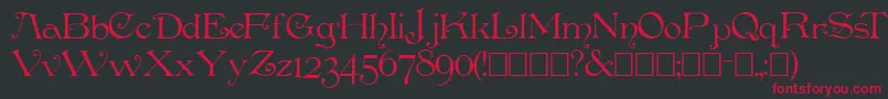 Penshurs Font – Red Fonts on Black Background