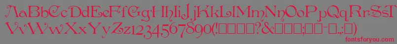 Penshurs Font – Red Fonts on Gray Background