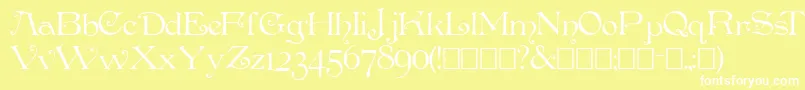 Penshurs Font – White Fonts on Yellow Background