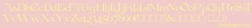 Penshurs Font – Yellow Fonts on Pink Background