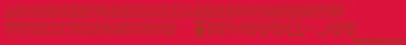 Smokeland Font – Brown Fonts on Red Background