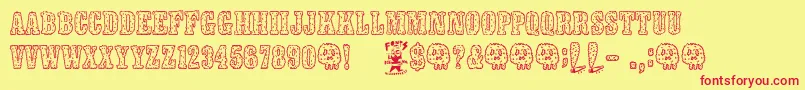 Smokeland Font – Red Fonts on Yellow Background