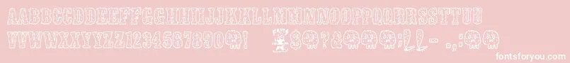 Smokeland Font – White Fonts on Pink Background