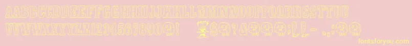 Smokeland Font – Yellow Fonts on Pink Background