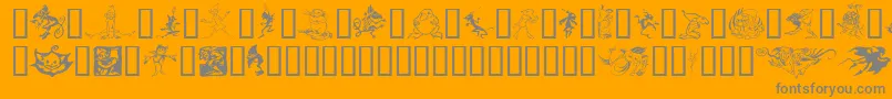 More about Goblins Font Goblins Font – Gray Fonts on Orange Background
