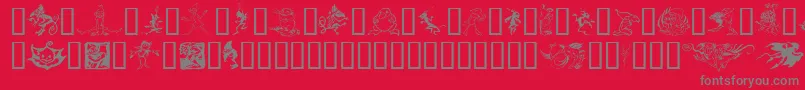 Goblins Font – Gray Fonts on Red Background