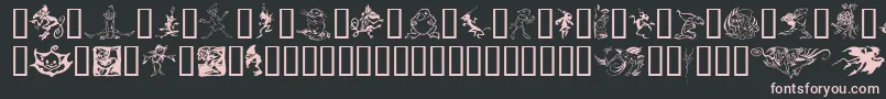 Fonte Goblins – fontes rosa em um fundo preto