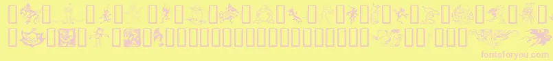 Goblins Font – Pink Fonts on Yellow Background