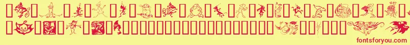 Goblins Font – Red Fonts on Yellow Background