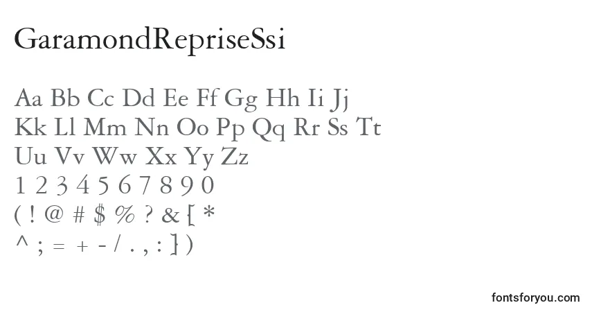 Czcionka GaramondRepriseSsi – alfabet, cyfry, specjalne znaki