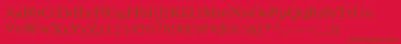 GaramondRepriseSsi Font – Brown Fonts on Red Background