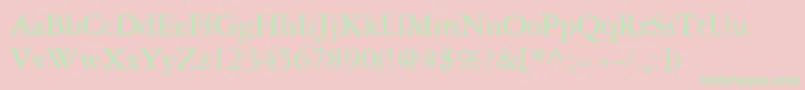 GaramondRepriseSsi Font – Green Fonts on Pink Background