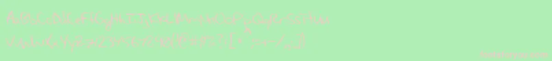 MaxsHandwritin Font – Pink Fonts on Green Background
