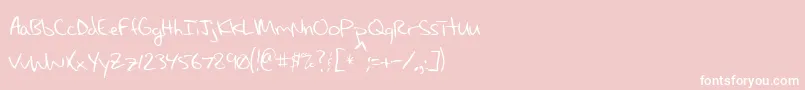MaxsHandwritin Font – White Fonts on Pink Background