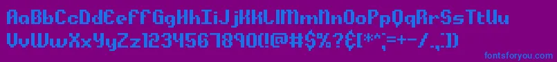 Alphbeta Font – Blue Fonts on Purple Background