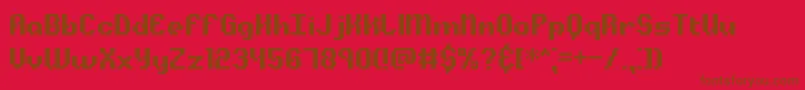 Police Alphbeta – polices brunes sur fond rouge