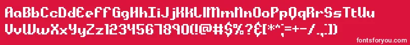 Alphbeta Font – White Fonts on Red Background