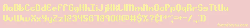 fuente Alphbeta – Fuentes Amarillas Sobre Fondo Rosa