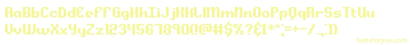 Alphbeta-fontti – keltaiset fontit valkoisella taustalla
