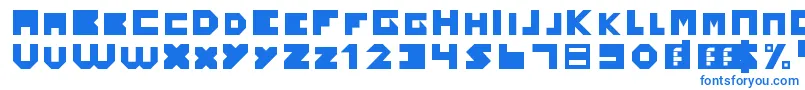 フォントYourself – 白い背景に青い文字