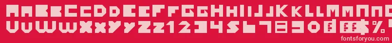 Yourself Font – Pink Fonts on Red Background