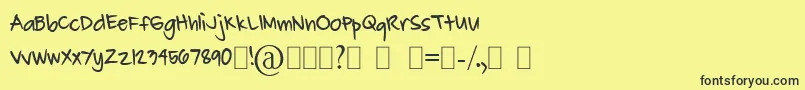 CarlJohn Font – Black Fonts on Yellow Background