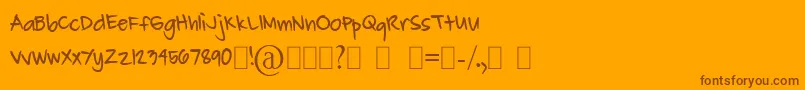 CarlJohn Font – Brown Fonts on Orange Background