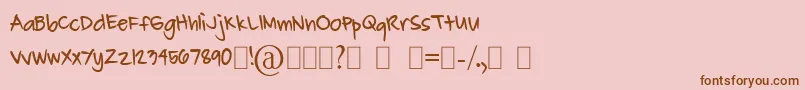 CarlJohn Font – Brown Fonts on Pink Background