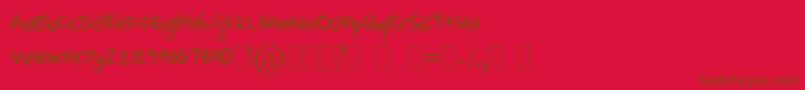 CarlJohn Font – Brown Fonts on Red Background
