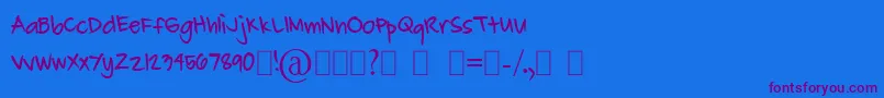 Шрифт CarlJohn – фиолетовые шрифты на синем фоне