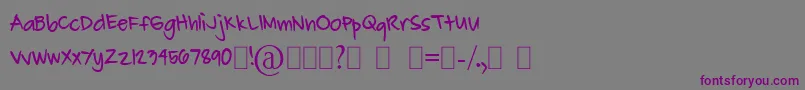 CarlJohn Font – Purple Fonts on Gray Background